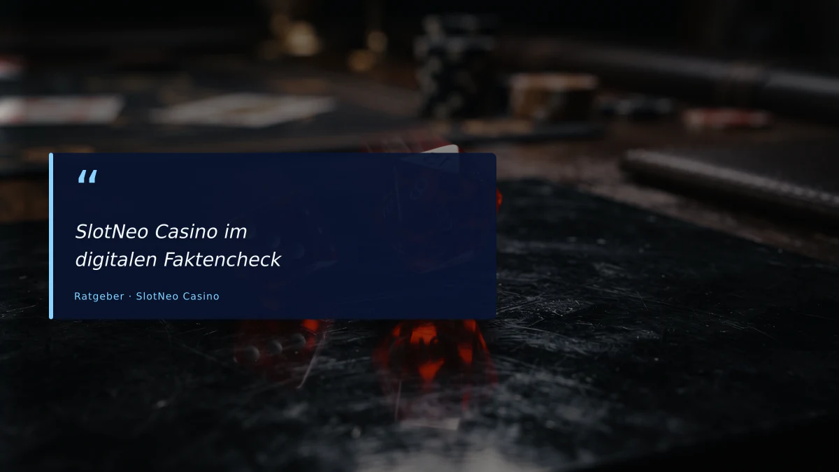 SlotNeo Casino im digitalen Faktencheck