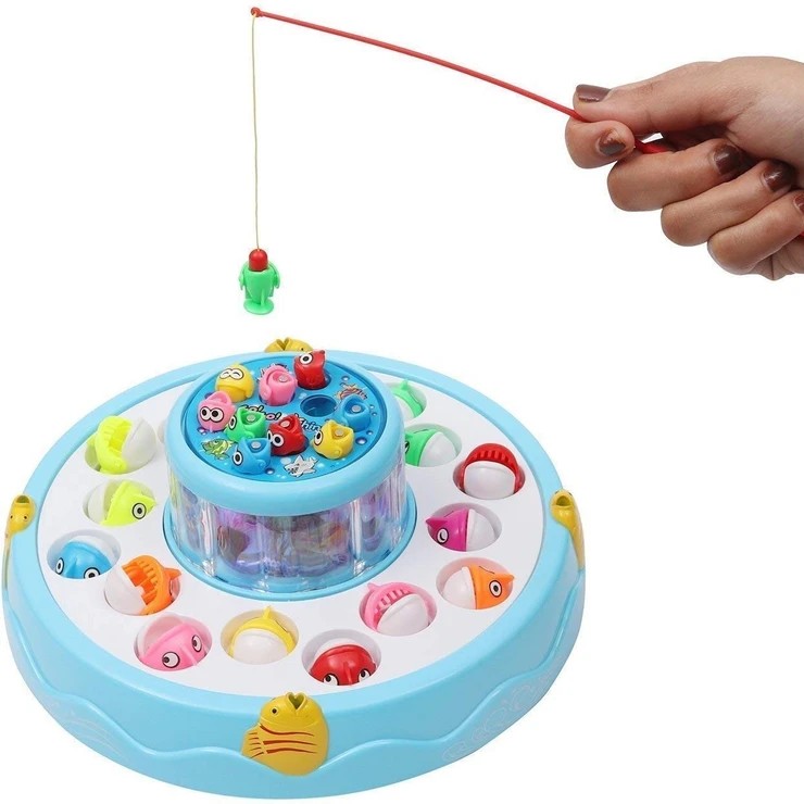 Electric Rotating Magnetic Gogo Fishing Game | Music and Light Function | Fun Toy for Kids | 5+ Years