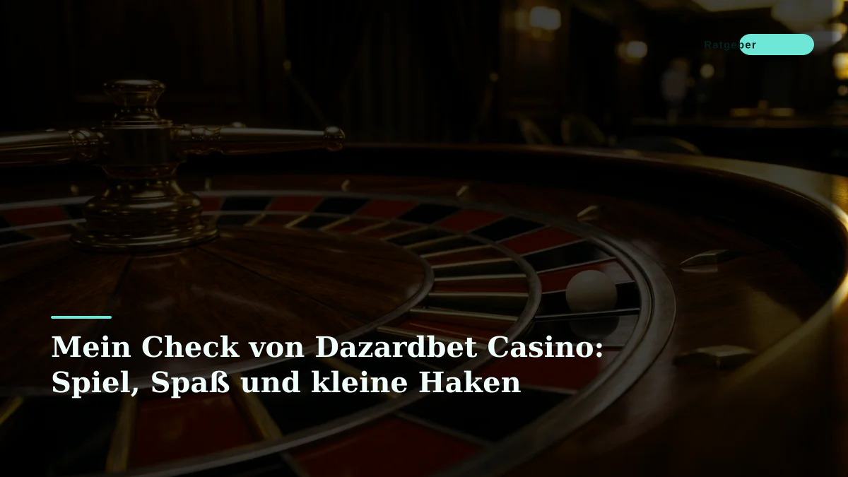 Mein Check von Dazardbet Casino: Spiel, Spaß und kleine Haken