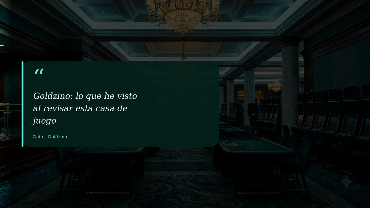 Goldzino: lo que he visto al revisar esta casa de juego