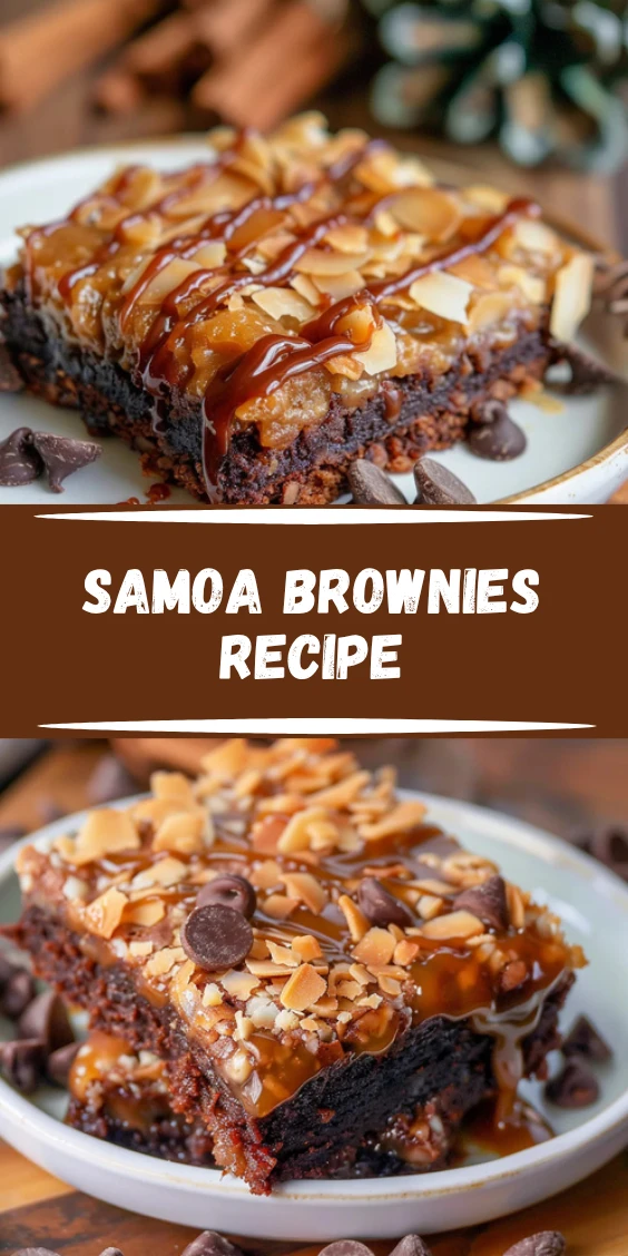 Decadent Samoa Brownies