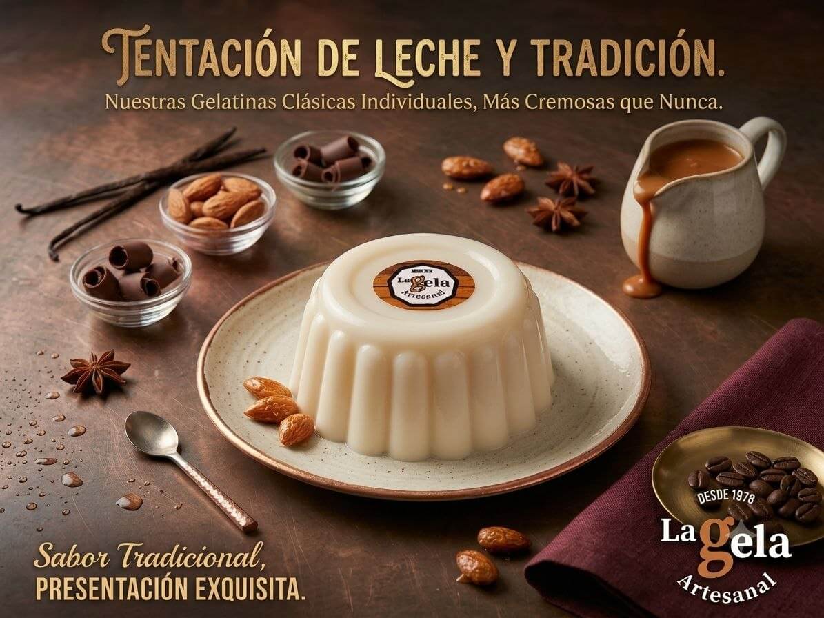 Gelatina individual de leche