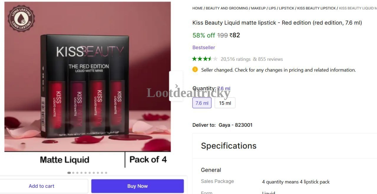 Liquid Matte Lipstick – Just ₹82 | Lowest Price Deal
