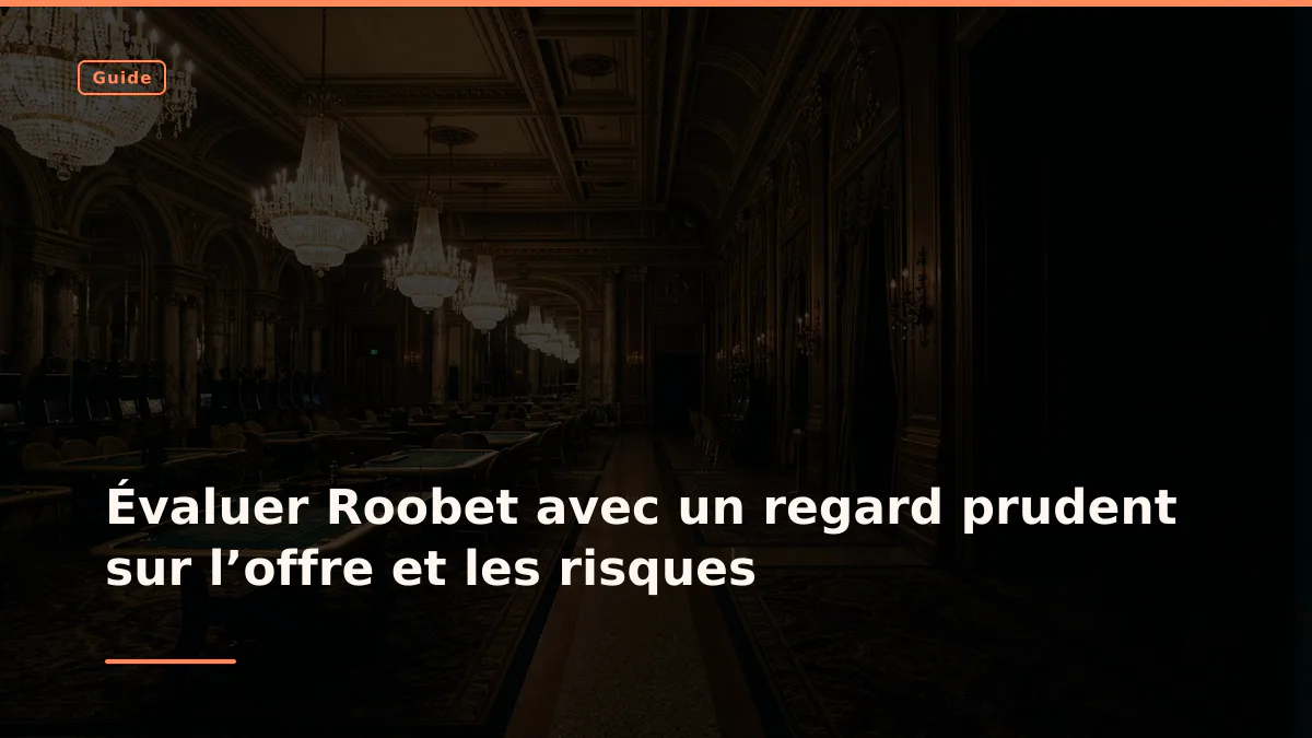 Évaluer Roobet avec un regard prudent sur l’offre et les risques