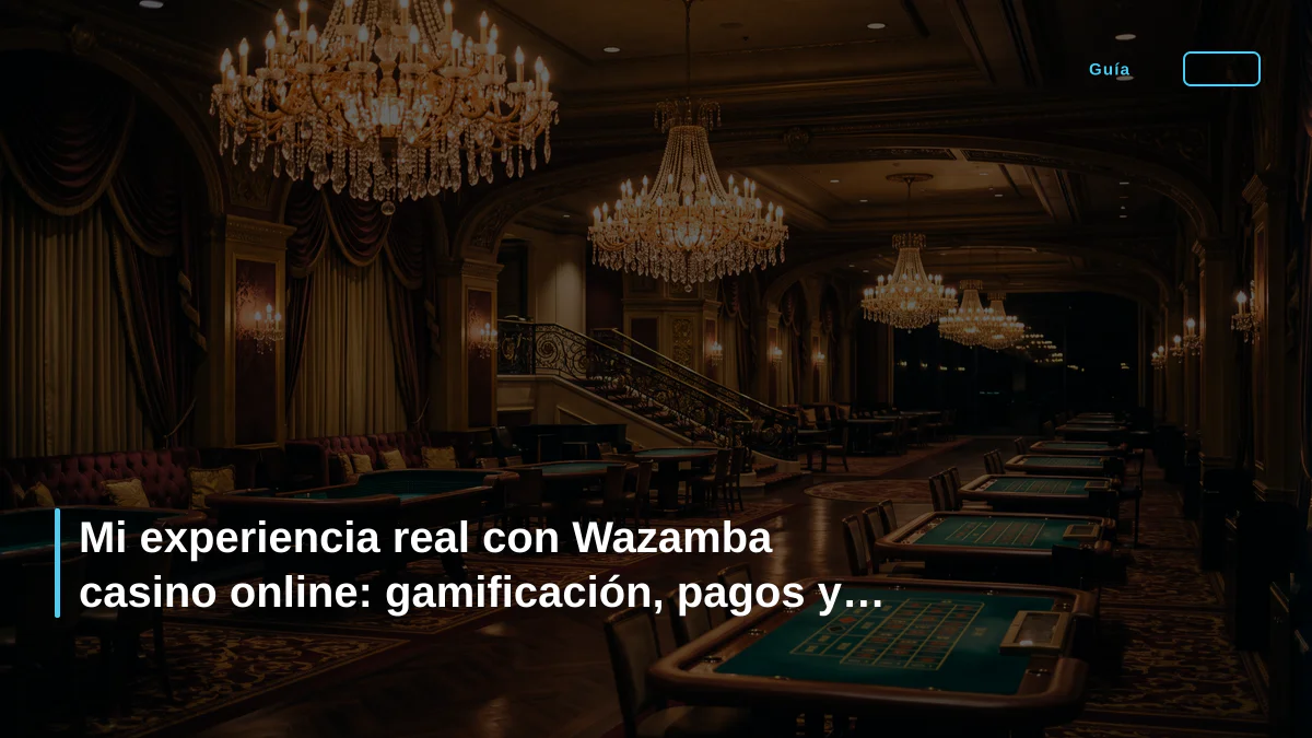 Mi experiencia real con Wazamba casino online: gamificación, pagos y un pero importante