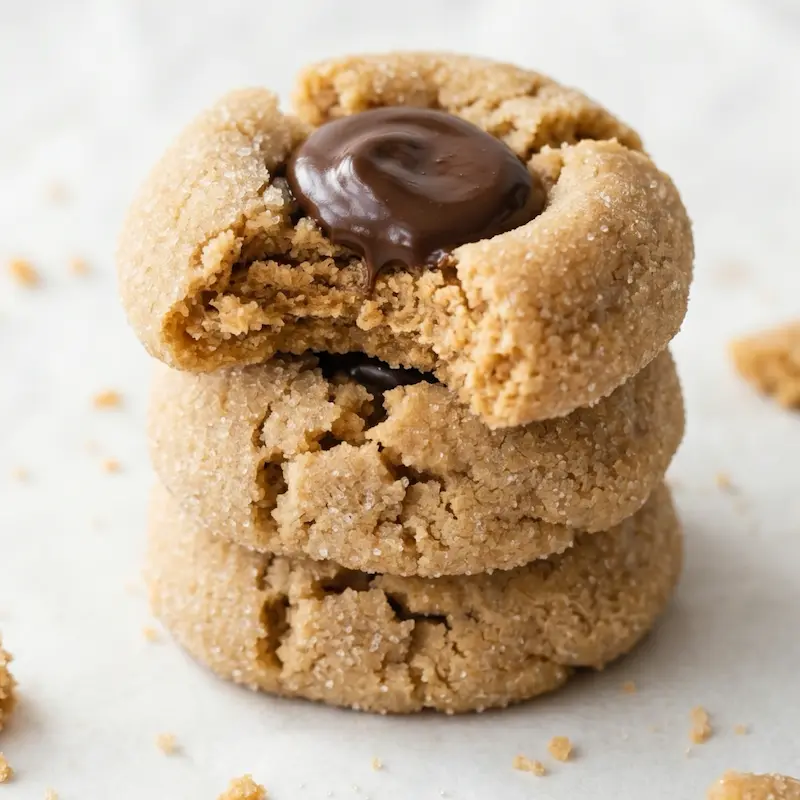 Vegan Peanut Butter Blossom Cookies