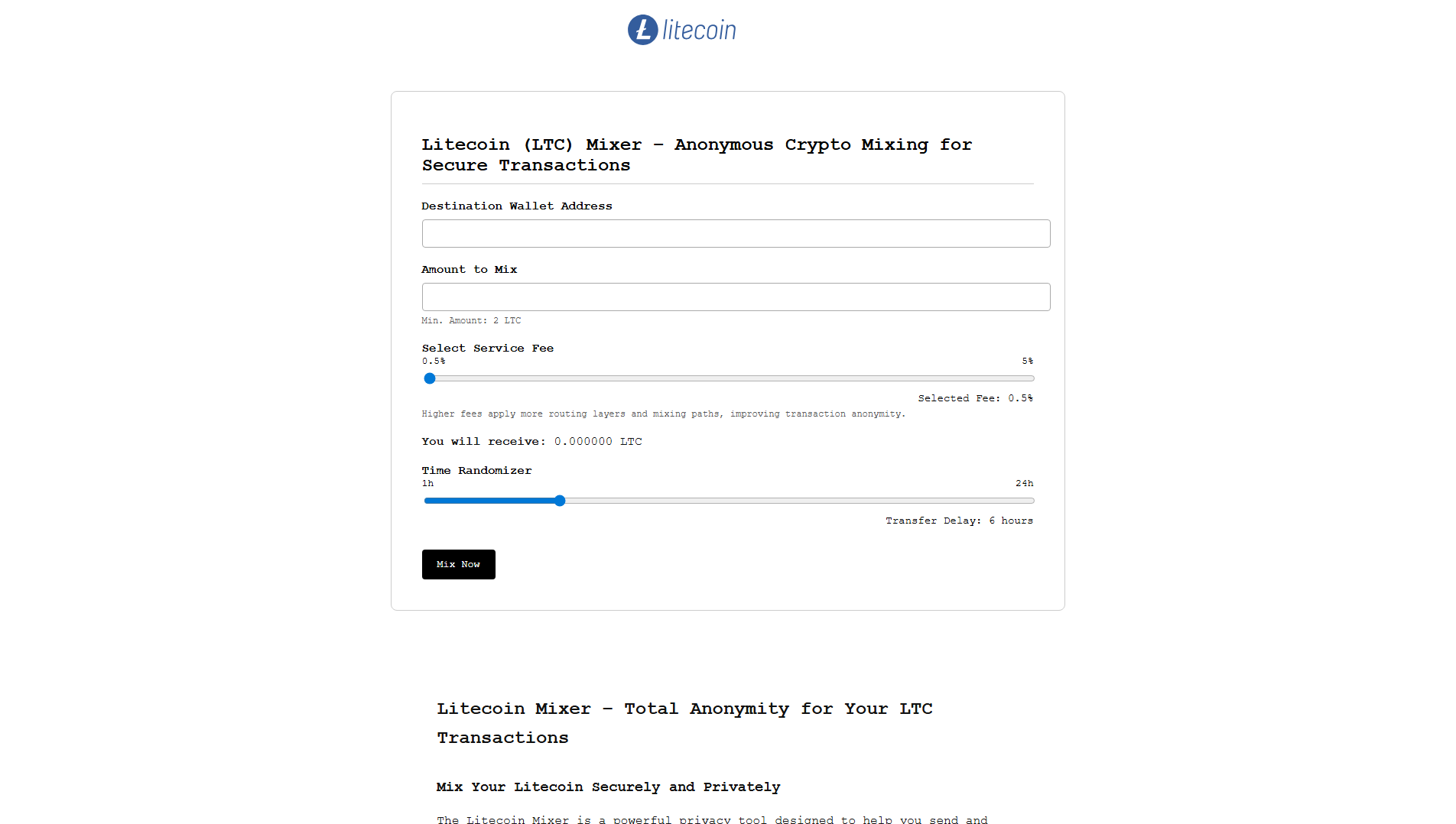 Stored capture of litecoin4mix.to