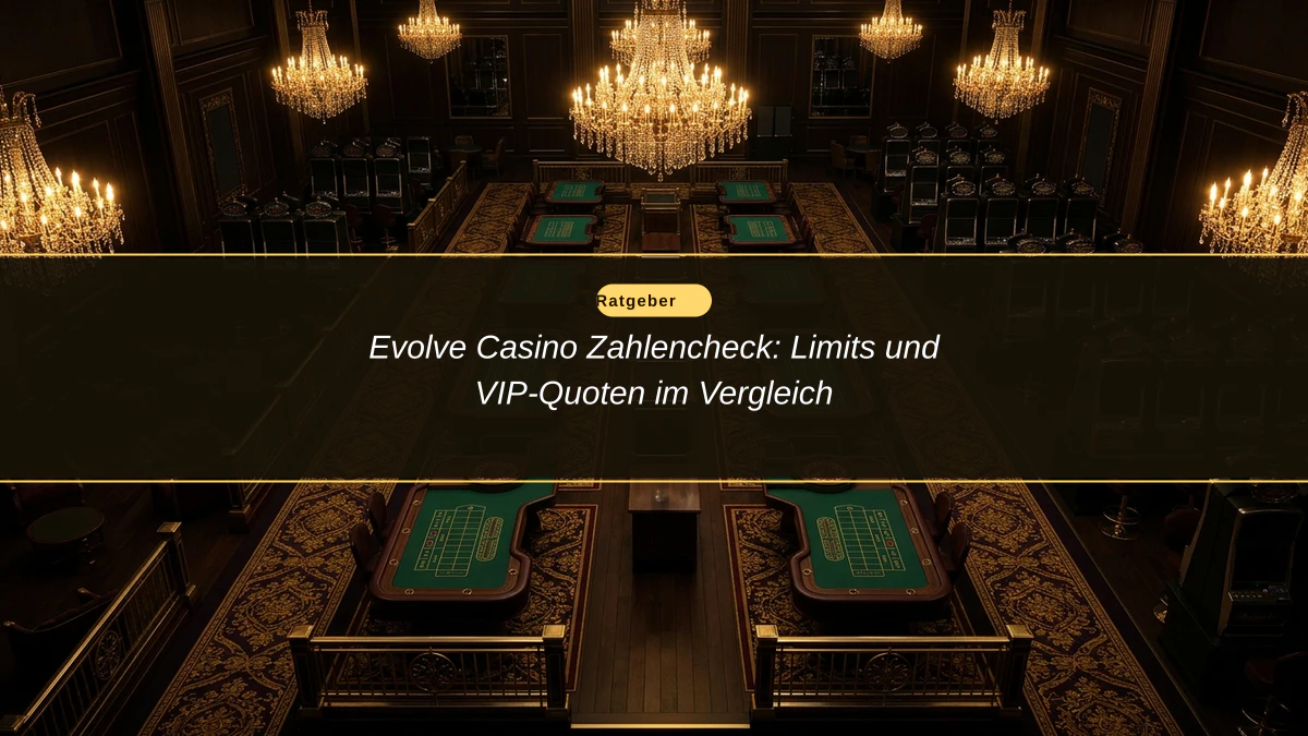 Evolve Casino Zahlencheck: Limits und VIP-Quoten im Vergleich