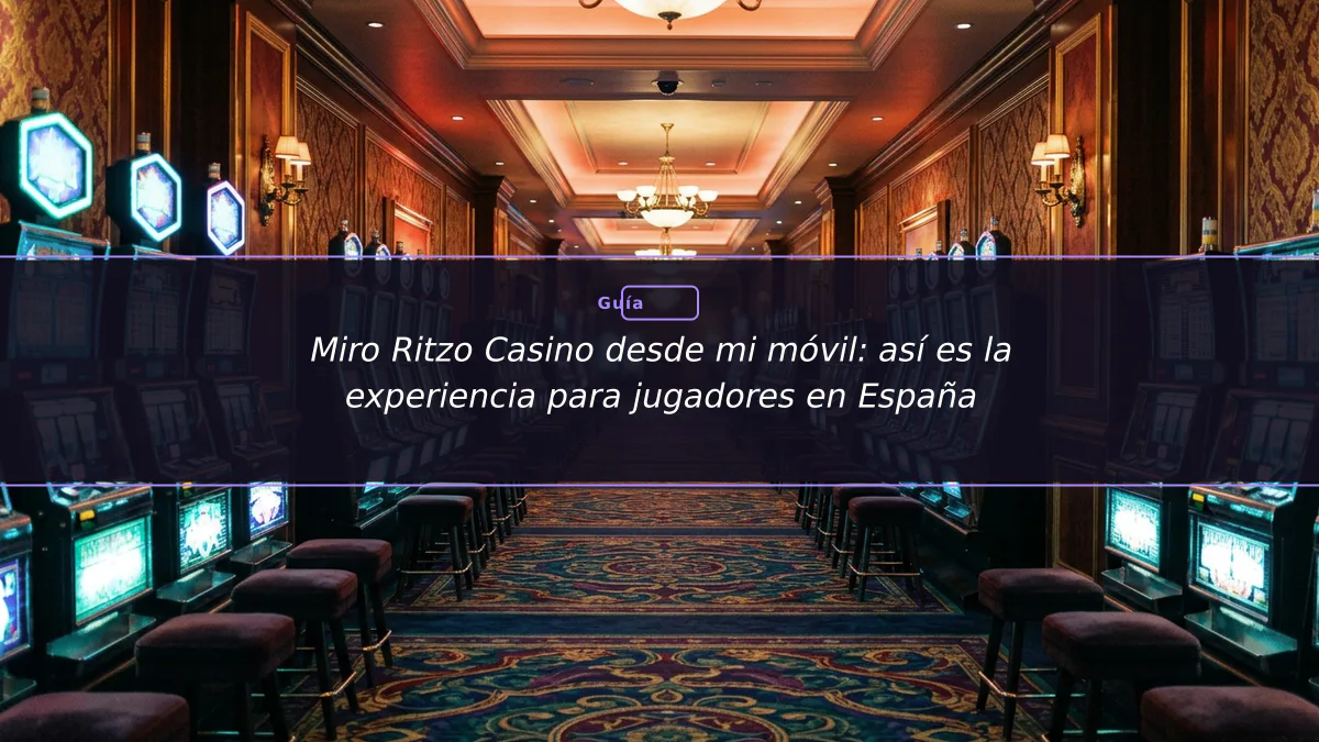 Miro Ritzo Casino desde mi móvil: así es la experiencia para jugadores en España