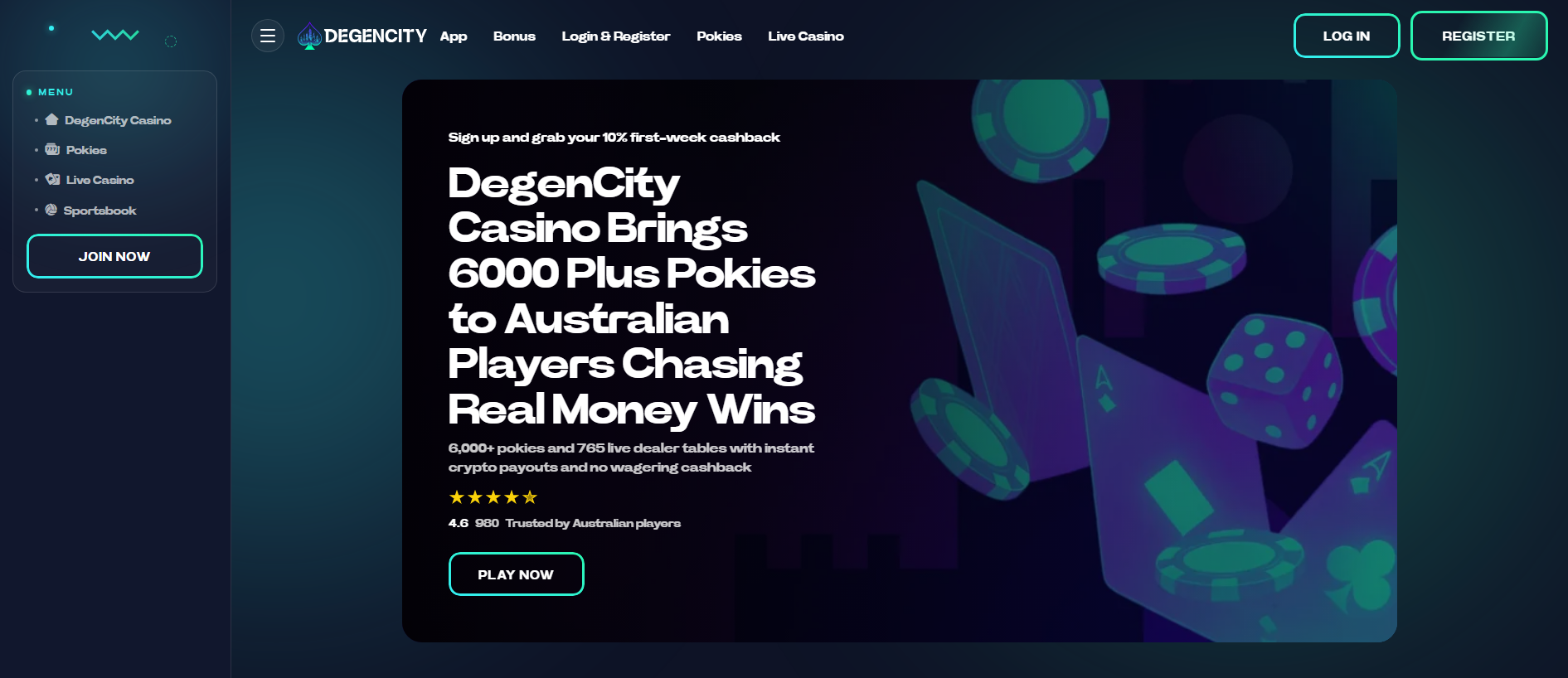 Stored capture of casinodegencity.com