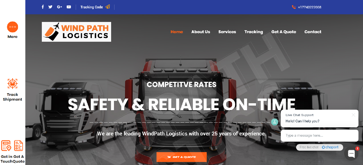 Screenshot of windpathlogistics.com