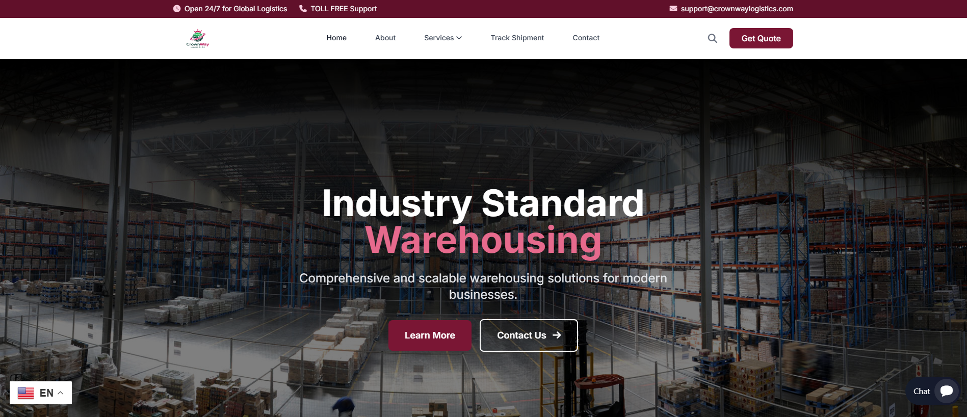 Stored capture of crownwaylogistics.com