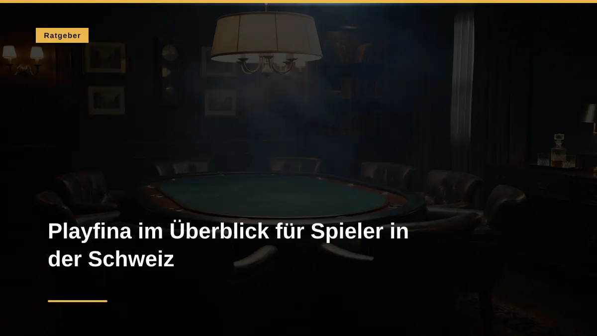 Playfina im Überblick für Spieler in der Schweiz