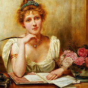 George Goodwin Kilburne Penning A Letter
