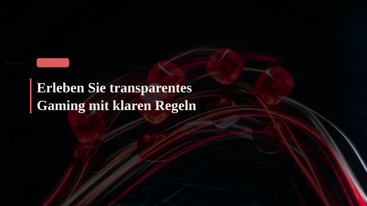 Erleben Sie transparentes Gaming mit klaren Regeln