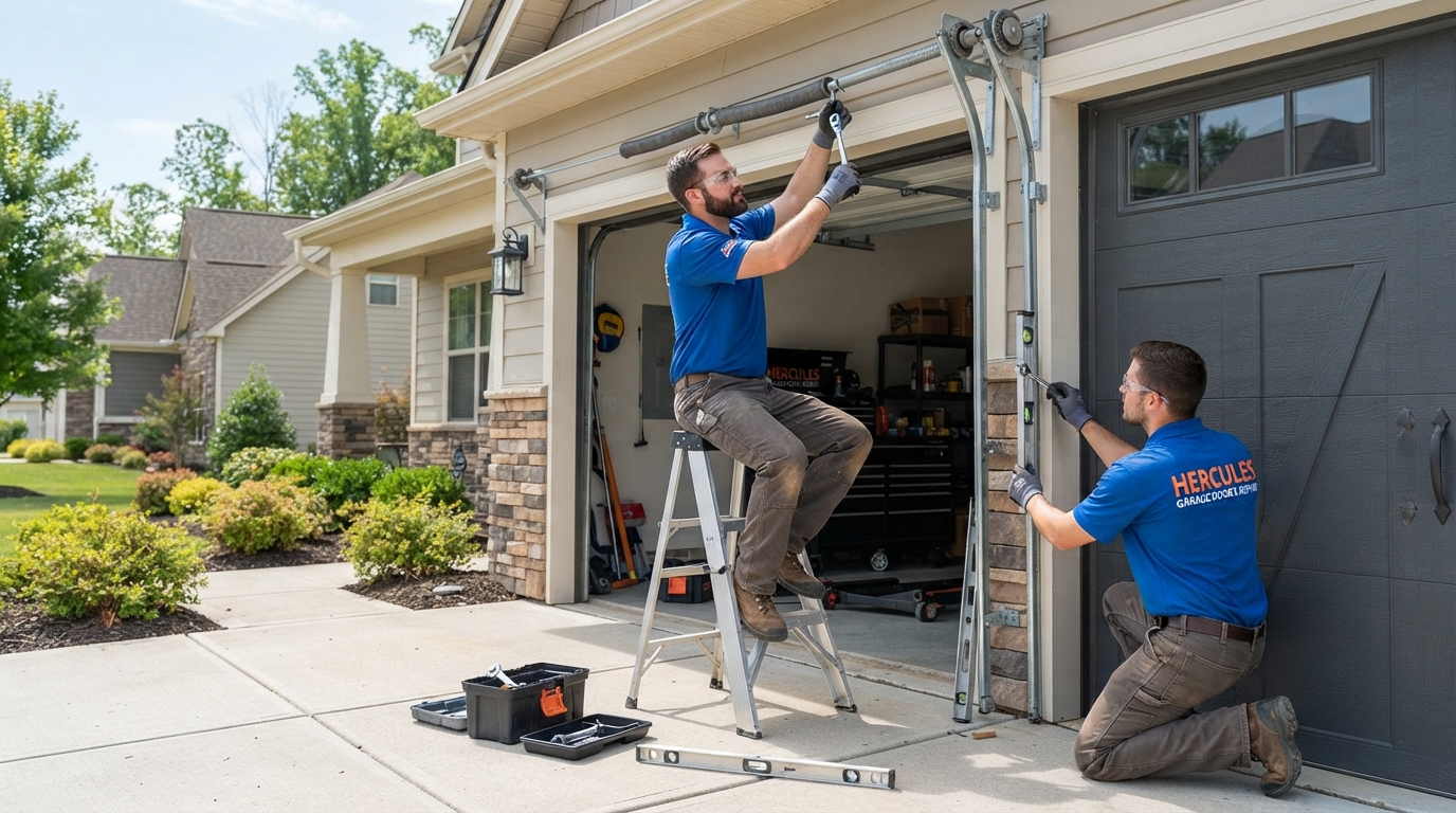 Hercules Garage Doors Repair technician on the job