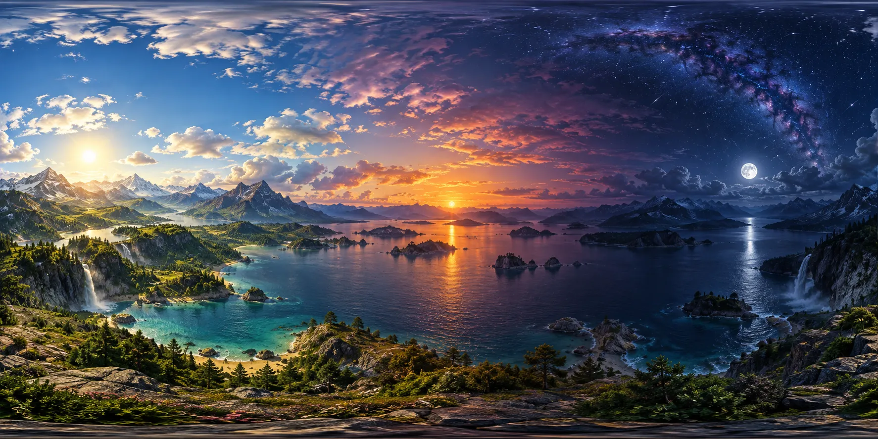 Room 03 — Cage Panorama A — Day and Night — 360 degree equirectangular