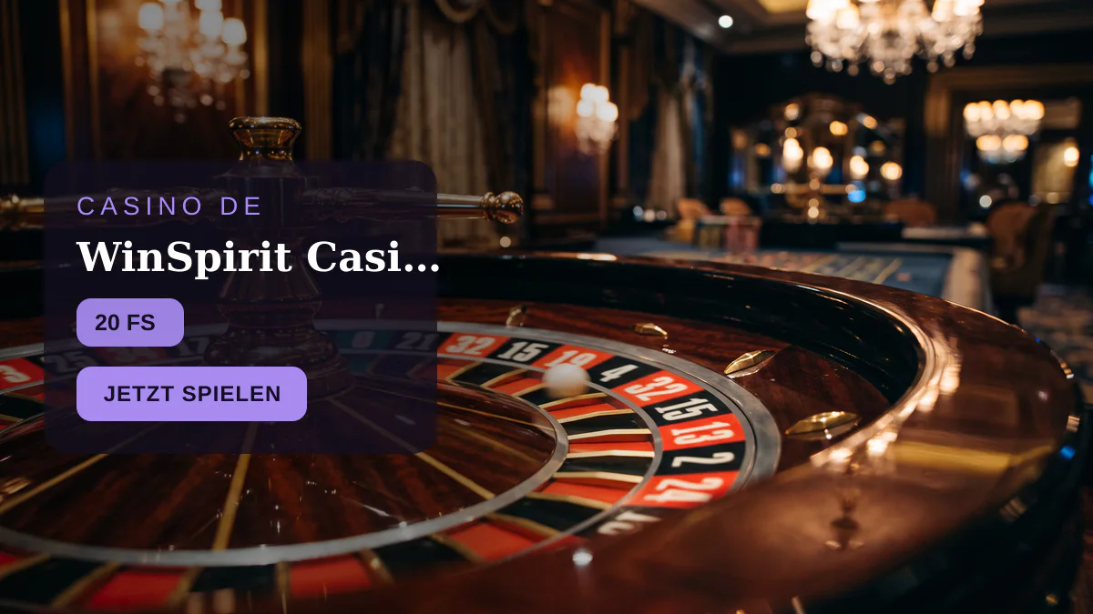 WinSpirit Casino — Willkommensbonus 100% Bonus; Zweite Einzahlung ab 100 EUR + 20 FS, Zahlungen: Visa, Mastercard, Interac, Apple Pay, MiFinity