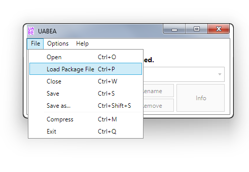 Loading .emip file Loading .emip file