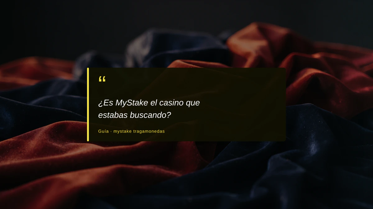 ¿Es MyStake el casino que estabas buscando?