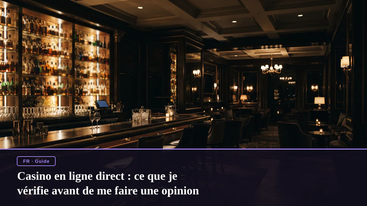 Casino en ligne direct : ce que je vérifie avant de me faire une opinion