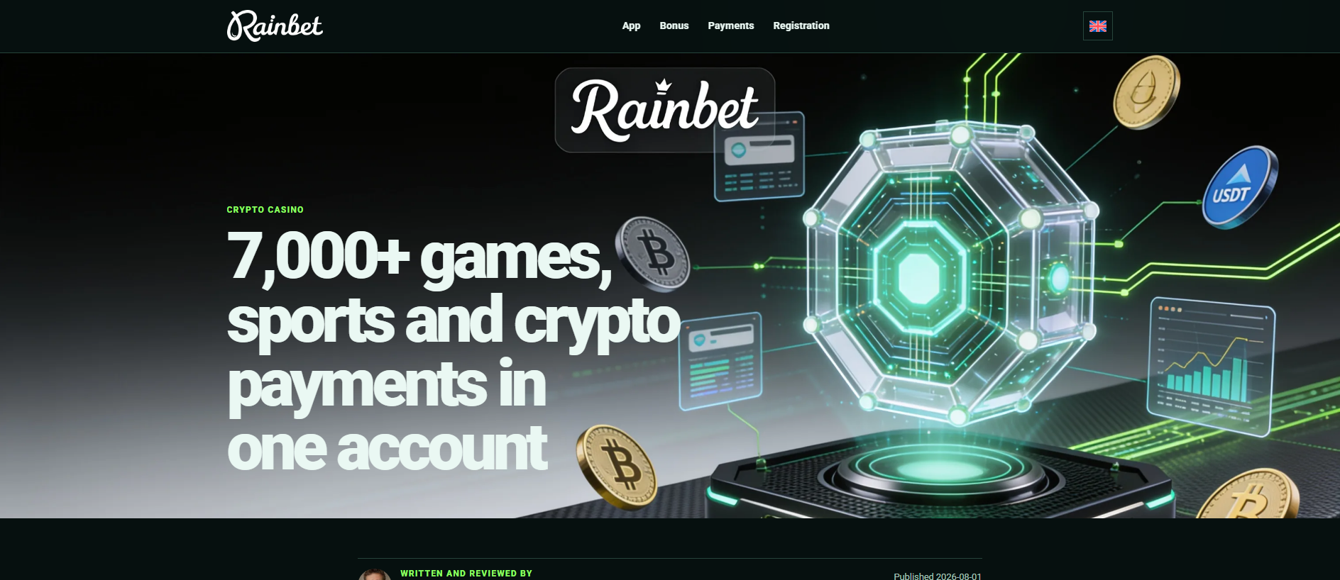 Stored capture of crypto-casino-rainbet.com