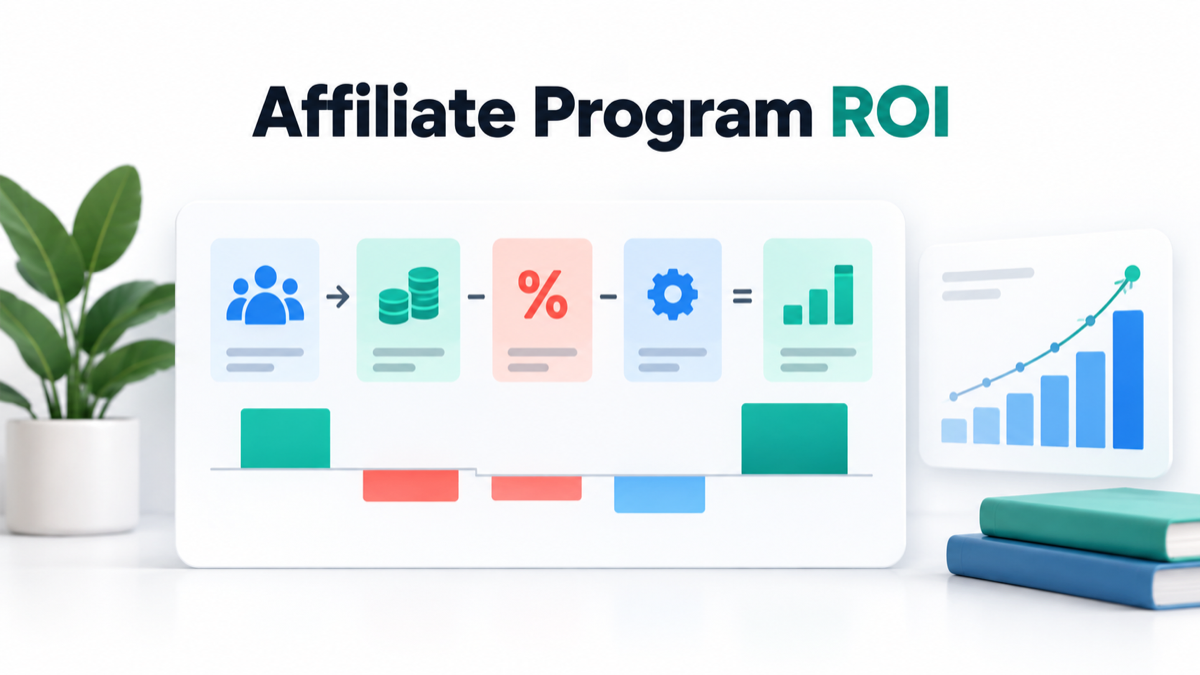 Affiliate program ROI calculated from SaaS customer gross profit and total costs