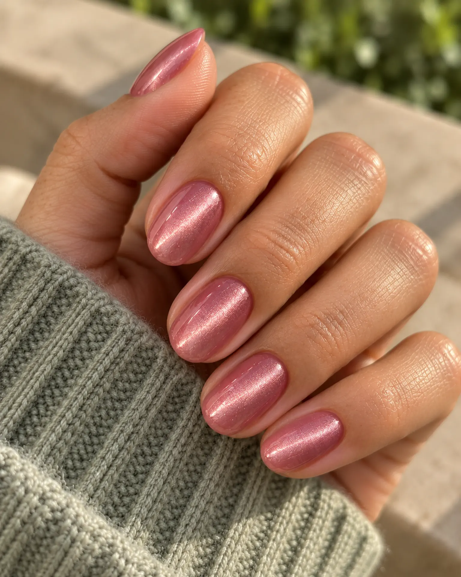 Rosewood Velvet Cat-Eye manicure inspiration for pink nail ideas