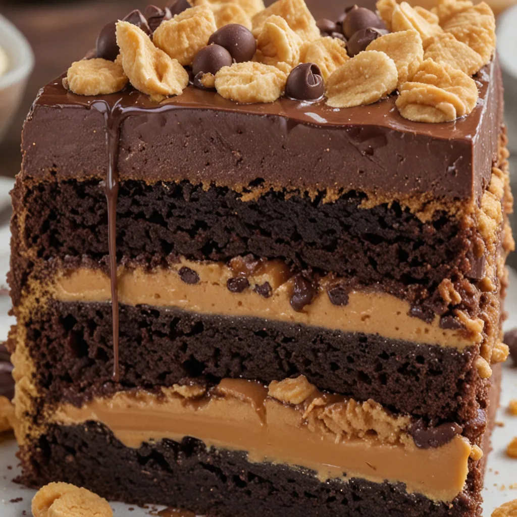 Heavenly Chocolate Peanut Butter Ooey Gooey Cake Recipe