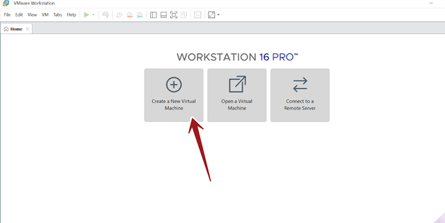Creating a new virtual machine in VMware