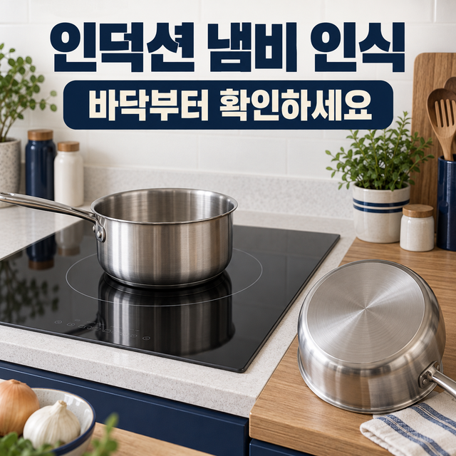 인덕션 냄비 인식 바닥부터 확인하세요