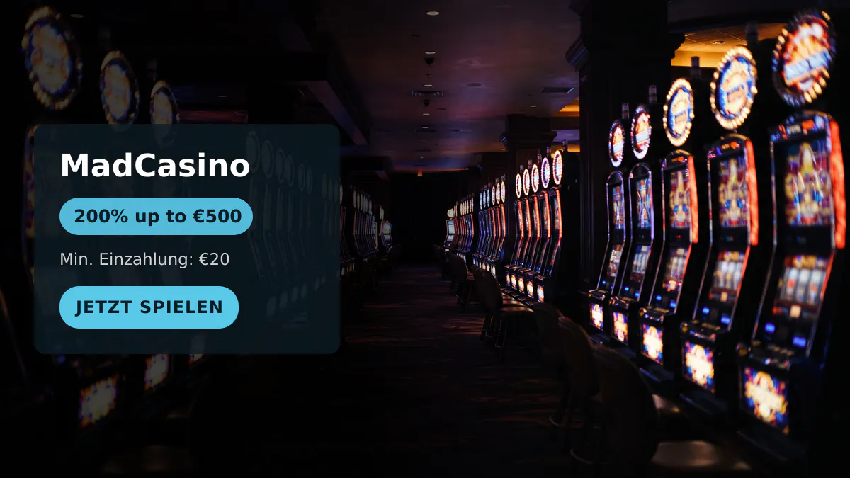 MadCasino &mdash; Willkommensbonus 200% up to &euro;500, Zahlungen: Visa, Mastercard, Skrill, Neteller, Paysafecard