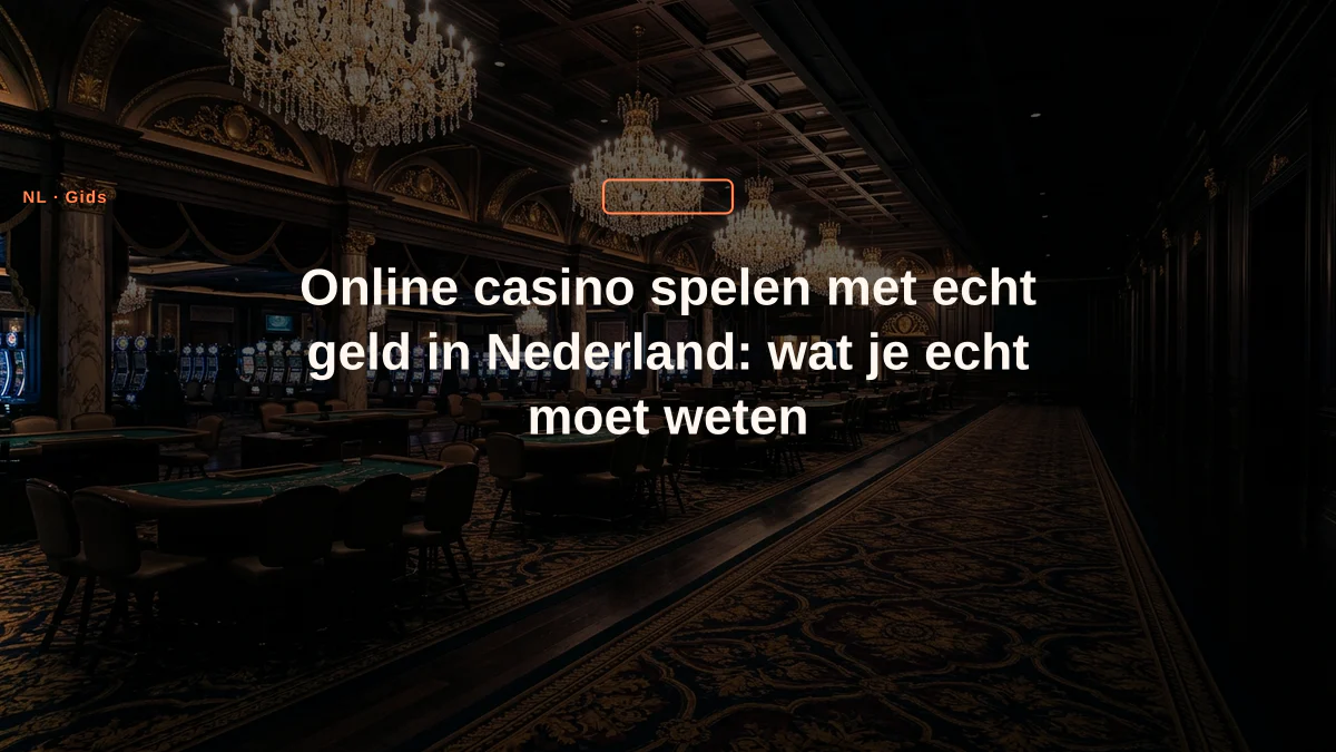 Online casino spelen met echt geld in Nederland: wat je echt moet weten
