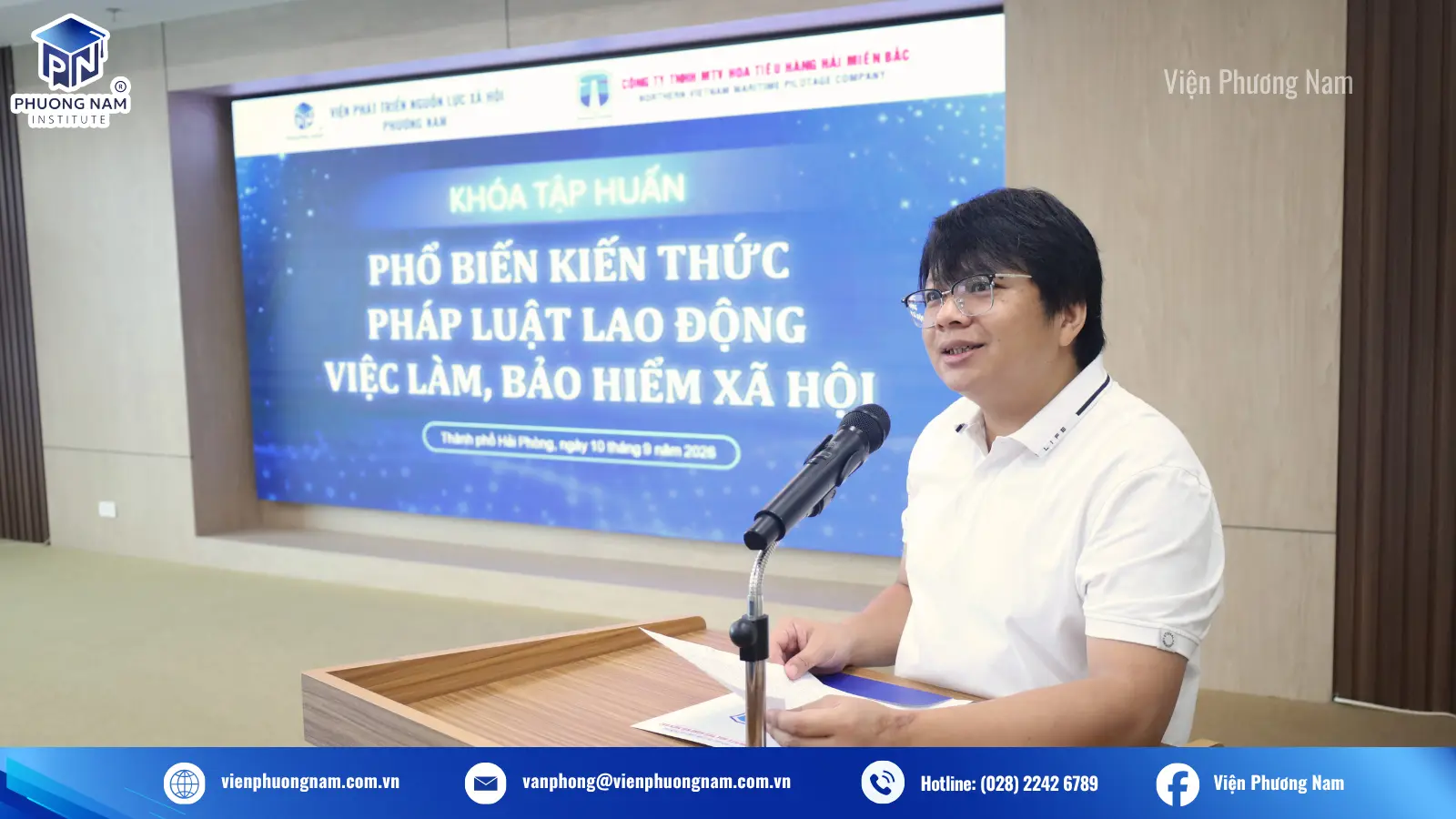 Lãnh đạo Công ty TNHH MTV Hoa tiêu Hàng hải Miền Bắc tham dự lớp tập huấn tại Hải Phòng