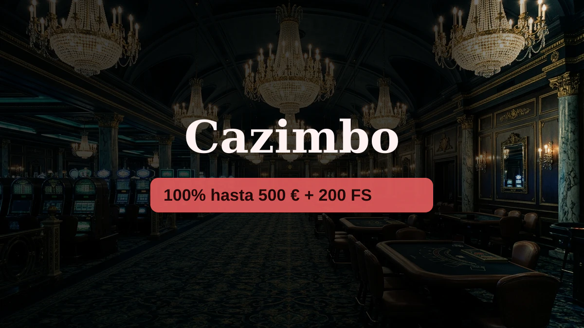 Cazimbo casino — bono de bienvenida 100% hasta 500 € + 200 FS, pagos: Visa, Mastercard, Skrill, Neteller, Paysafecard