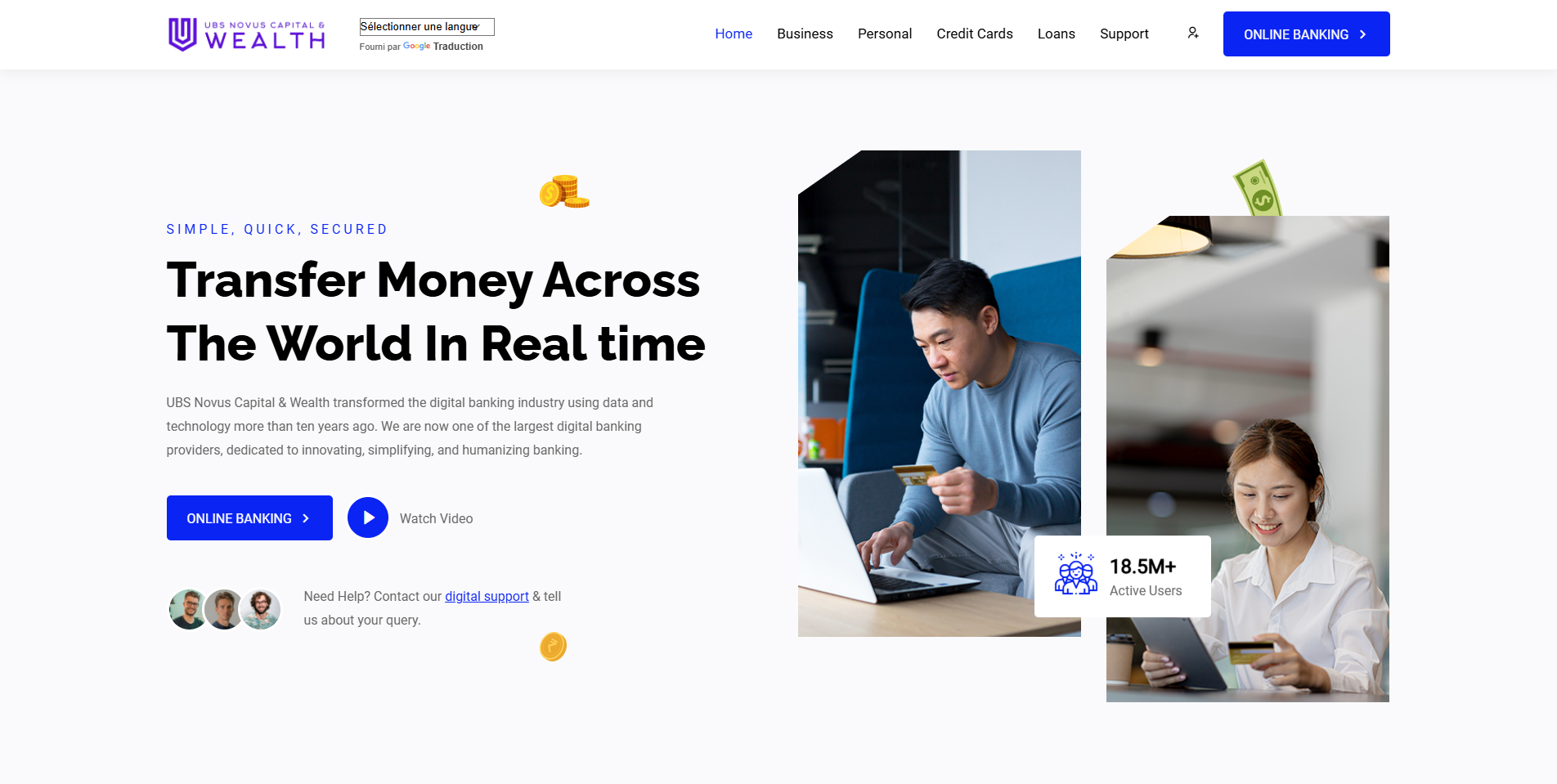 Screenshot of ubsnovus.com