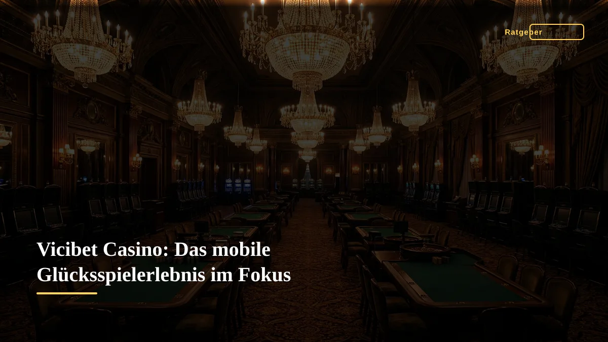 Vicibet Casino: Das mobile Glücksspielerlebnis im Fokus