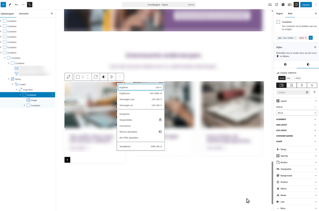Topic: Container link button not visible - GenerateSupport