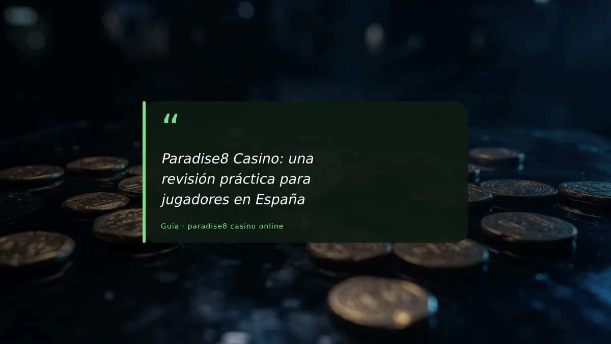 Paradise8 Casino: una revisión práctica para jugadores en España