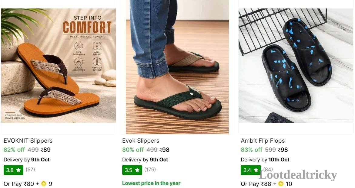 Slippers Clogs From – Just ₹89 | Limited Time Loot Offer
