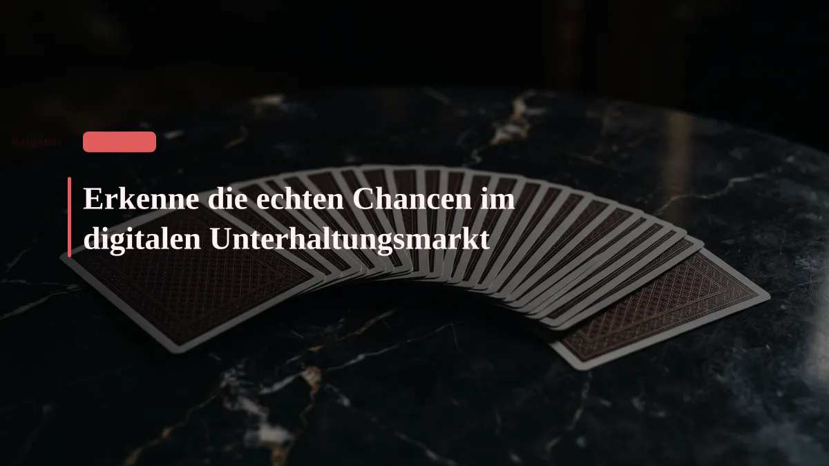 Erkenne die echten Chancen im digitalen Unterhaltungsmarkt