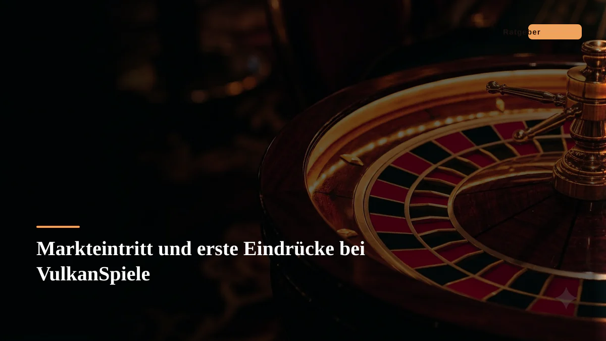 Markteintritt und erste Eindrücke bei VulkanSpiele