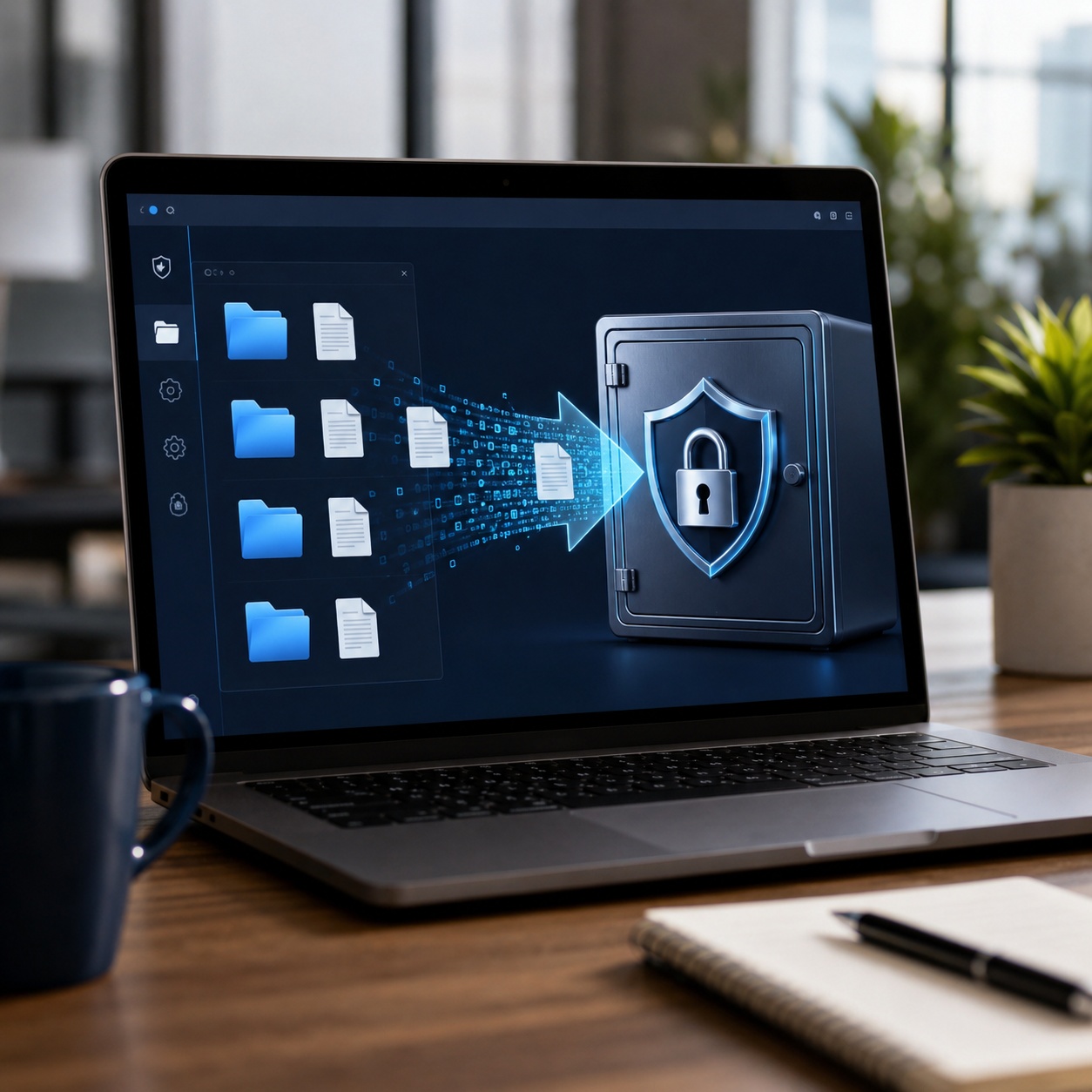 Diagram explaining how encryption software works