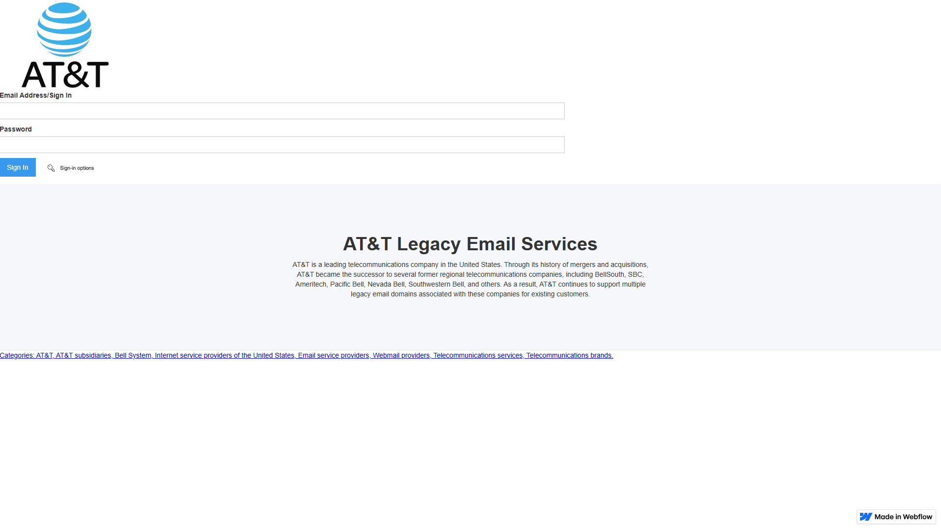 Stored capture of sign-in-66e8c0.webflow.io