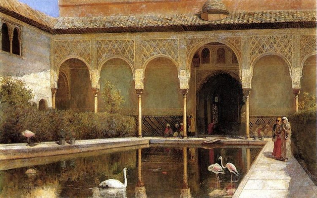 Edwin-Lord-Weeks-A-Court-In-The-Alhambra-In-The-Time-Of-The-Moors