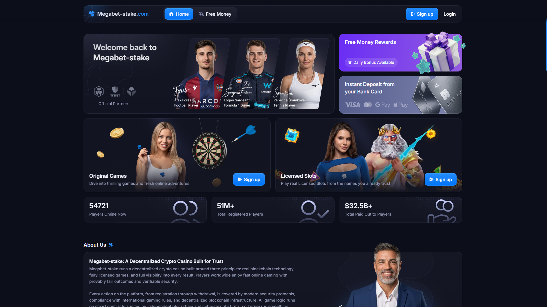 Stored capture of megabet-stake.com