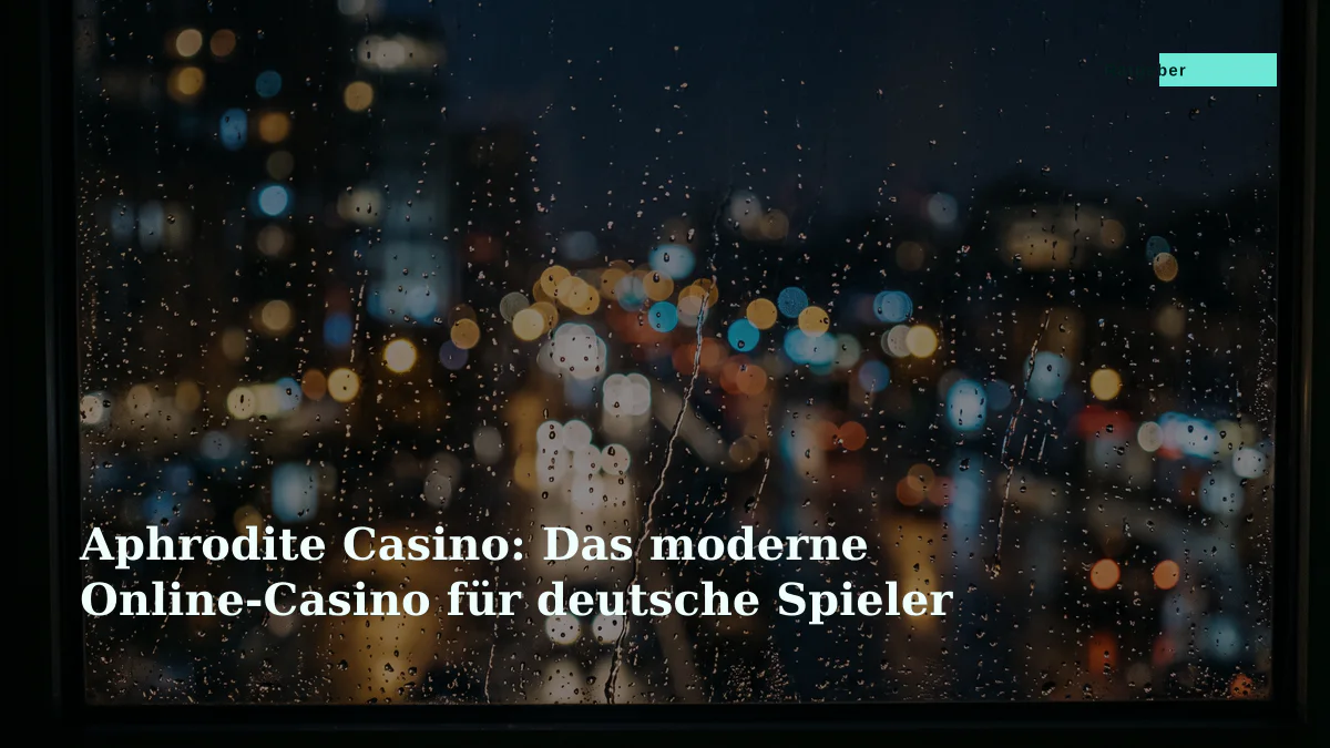 Aphrodite Casino: Das moderne Online-Casino für deutsche Spieler