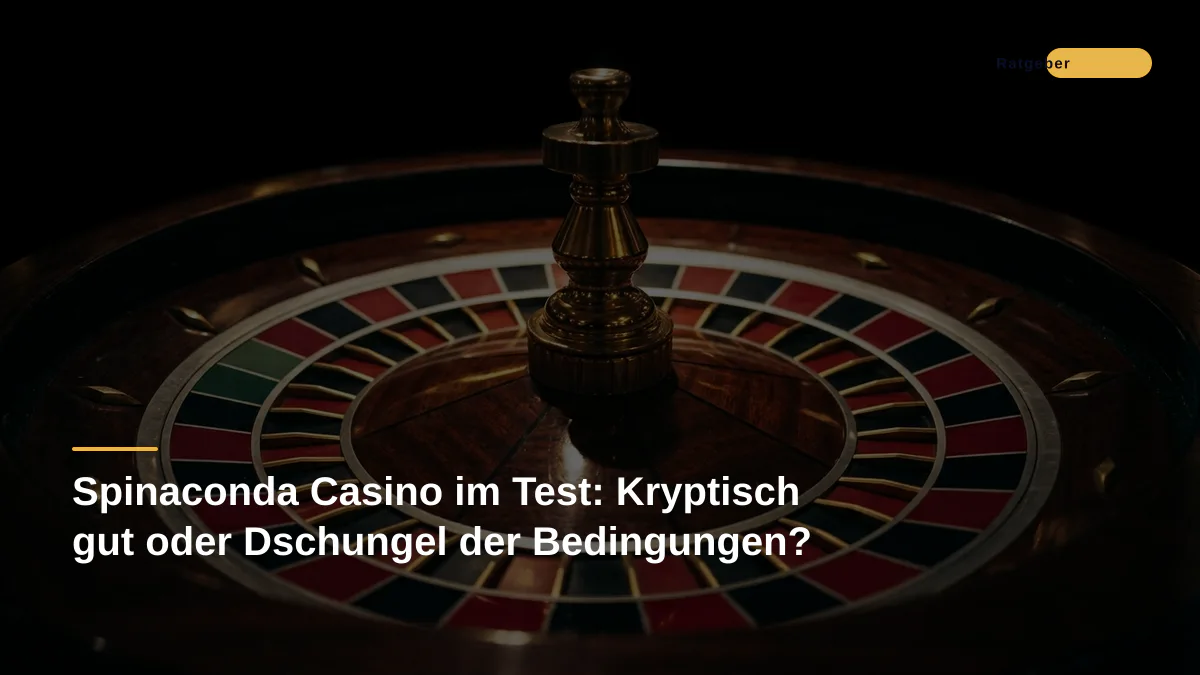 Spinaconda Casino im Test: Kryptisch gut oder Dschungel der Bedingungen?