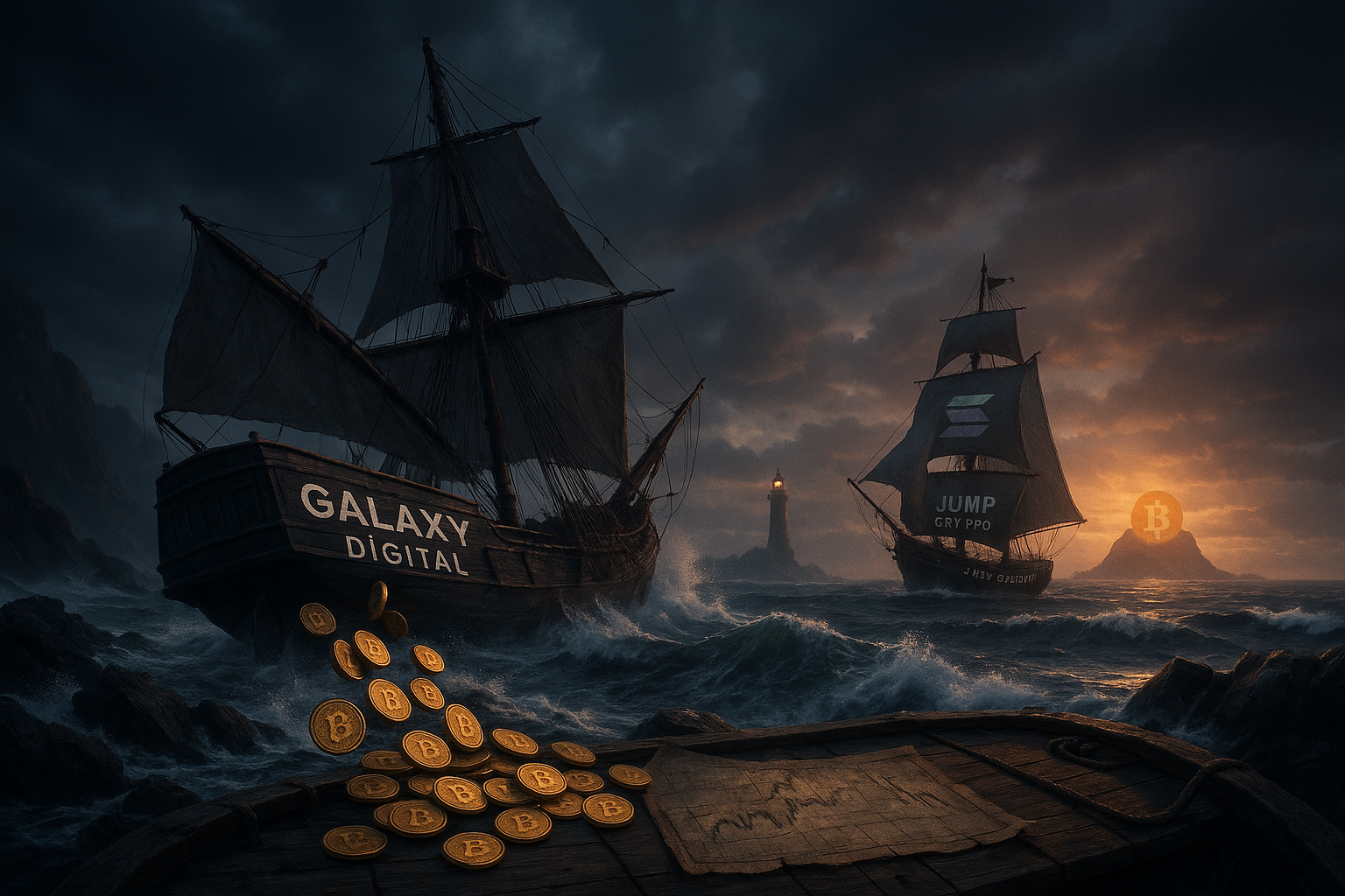 Visual representation of cryptocurrency market movements, highlighting Bitcoin outflows and institutional trades