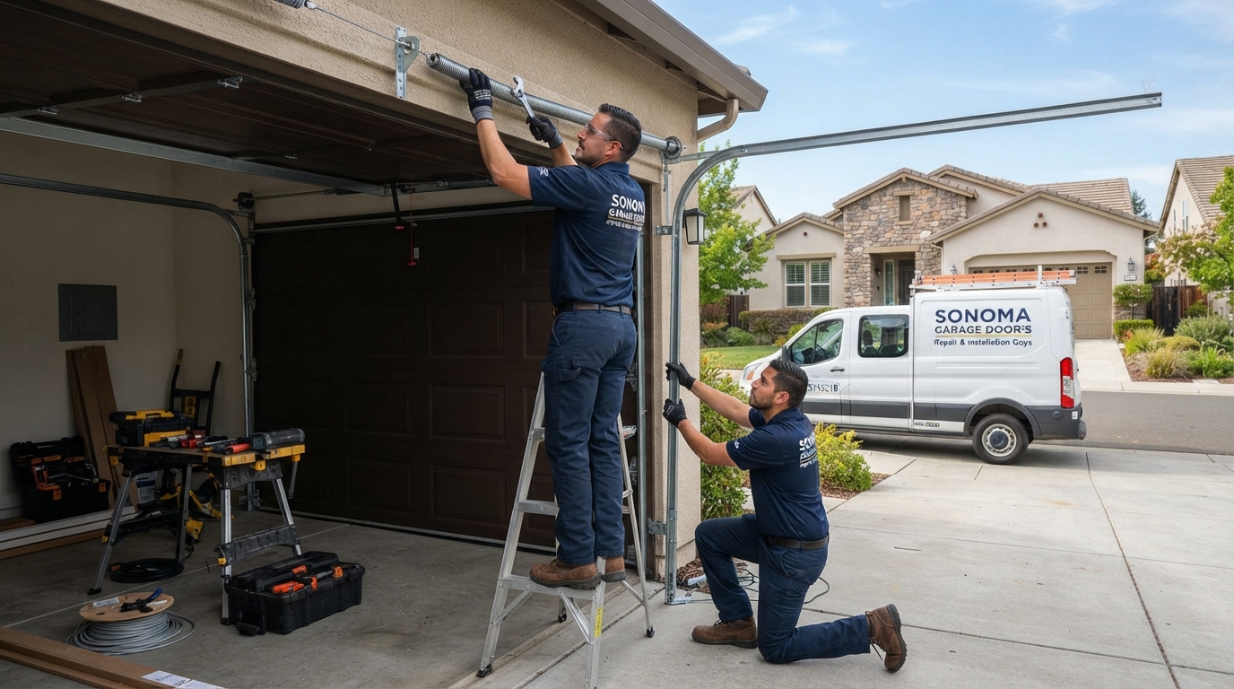 Sonoma Garage Doors Repair & Installation Guys technician at work